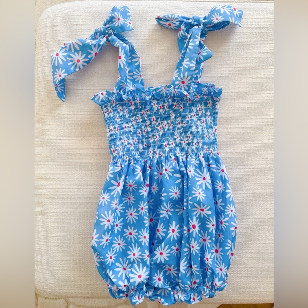 Cecil & Lou Smocked Floral Bubble